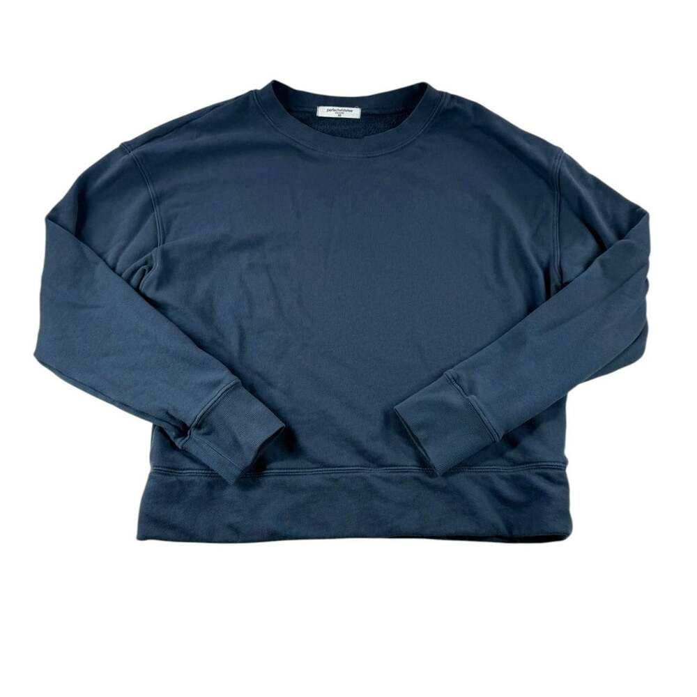 Perfectwhitetee Tyler Crewneck French Terry Sweatshirt XS Long Sleeve Pullover